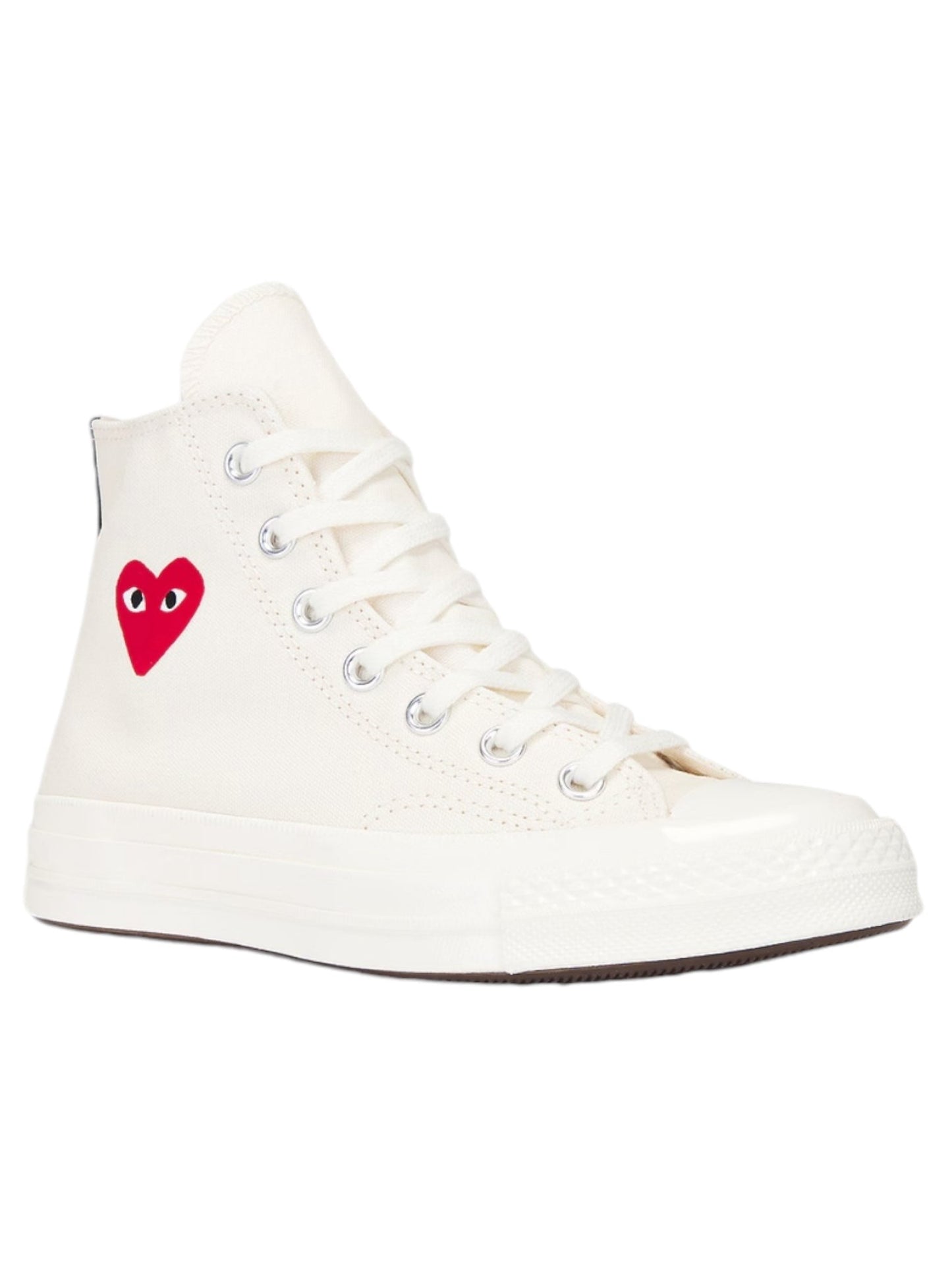 Comme des Garcons A08800C Small Red Heart High Top Beige