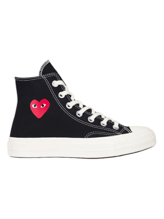 Comme des Garcons A08801C  Small Red Heart High Top Black