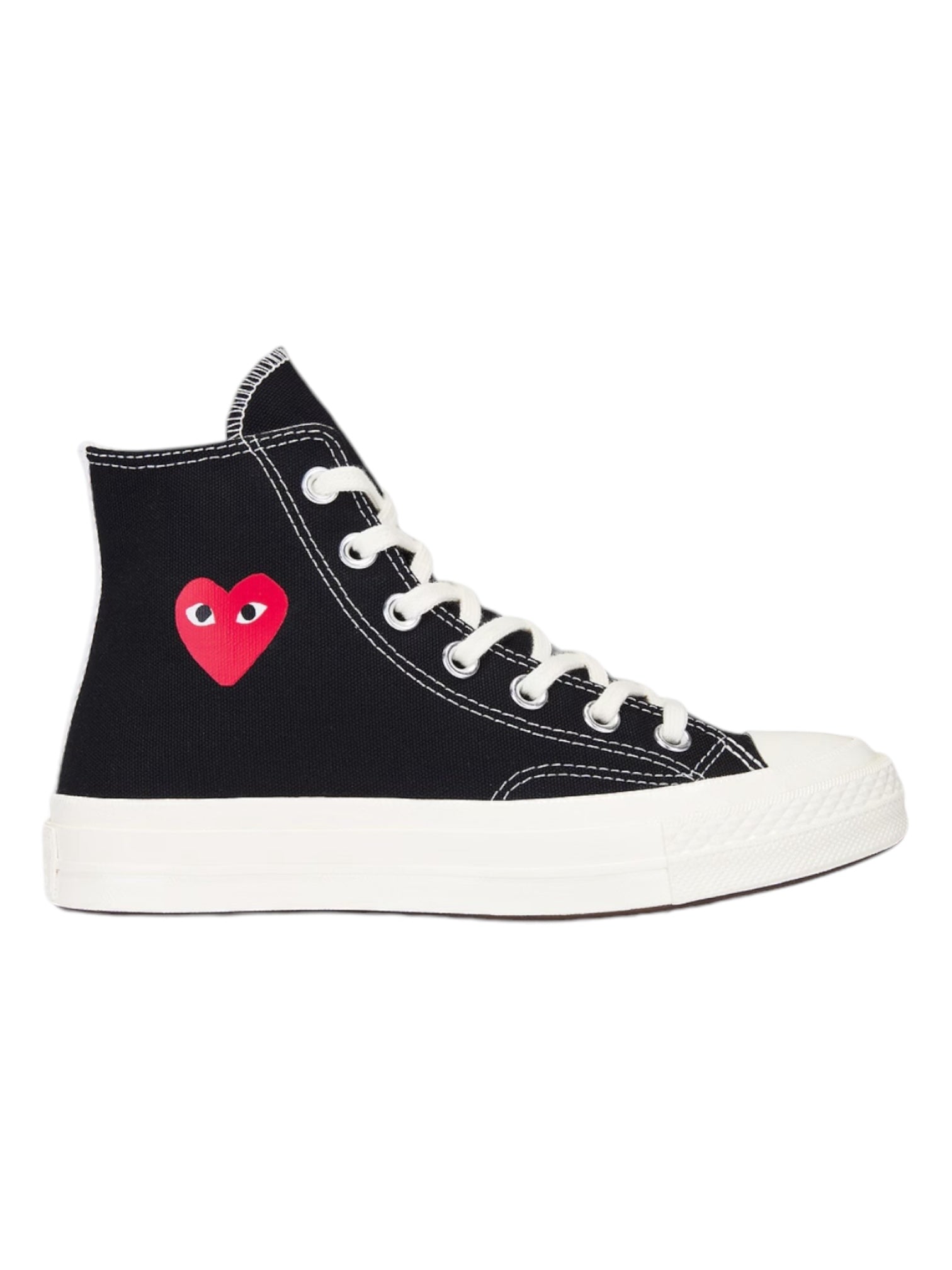 A08801C Small Red Heart High Top Black Probus