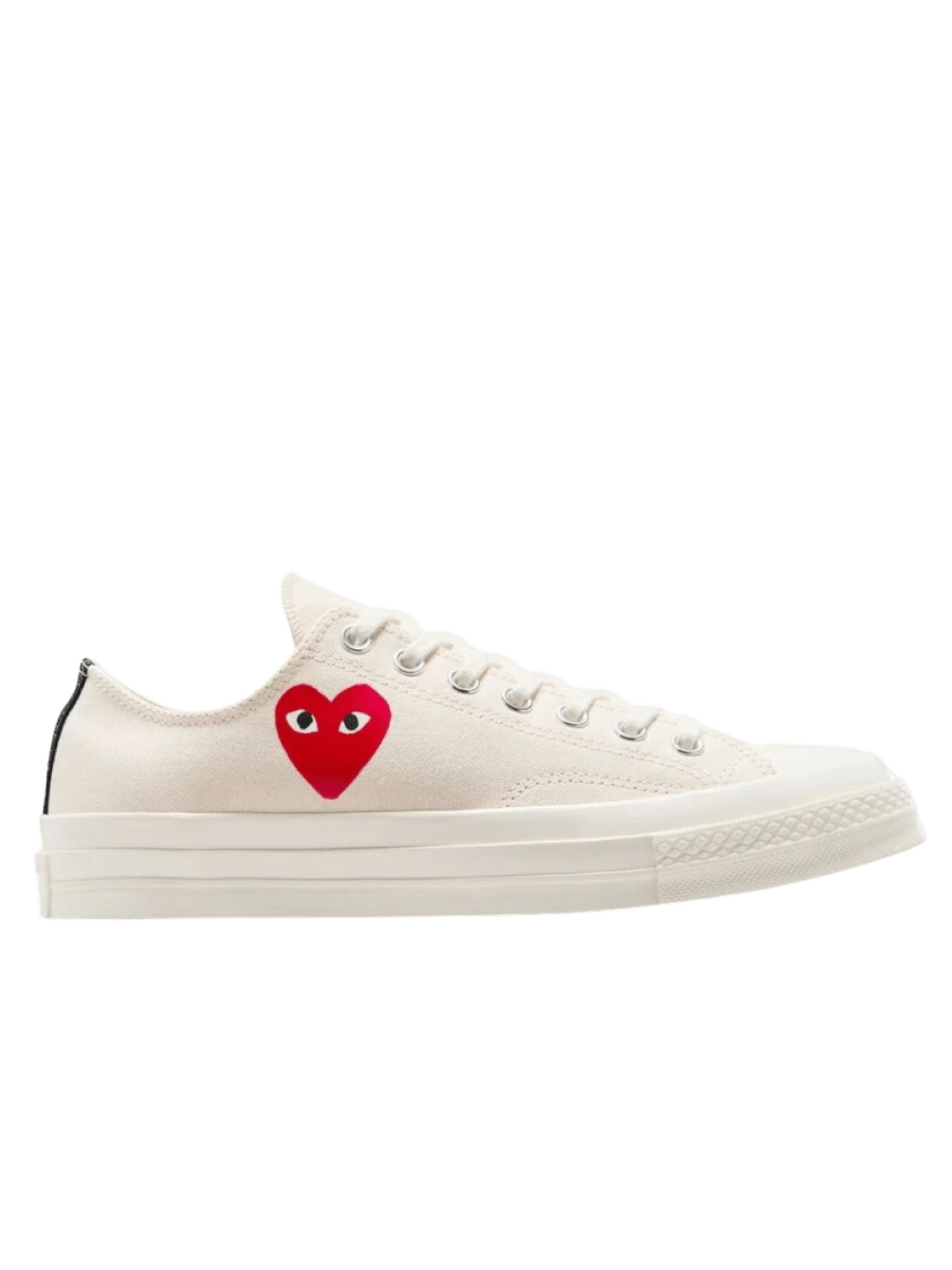 Comme des Garcons A08805C Converse Small Red Heart Low Top Beige