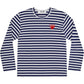 Comme Des Garcons P1T806 T-Shirt Metalstone Heart Nvy/Wht