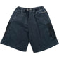 DEVA'STATES Deva'States Hike Cargo Shorts Washed Black feature an elastic waistband, front pockets, mesh side panels, a zippered right pocket, and a vintage washed look for stylish comfort.