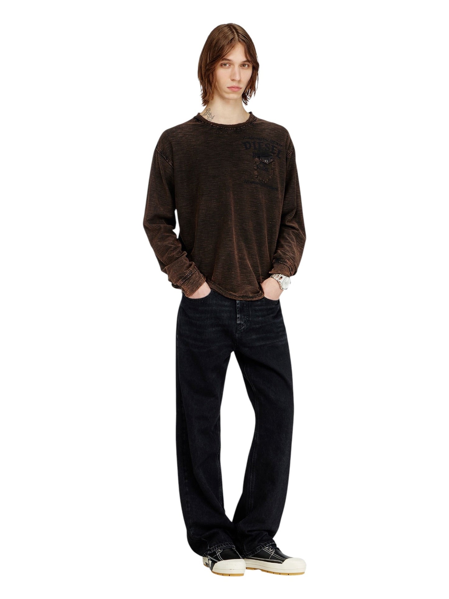 Probus Diesel T-Ardy-LS T-Shirt Brown Diesel T-Ardy-LS T-Shirt Brown S