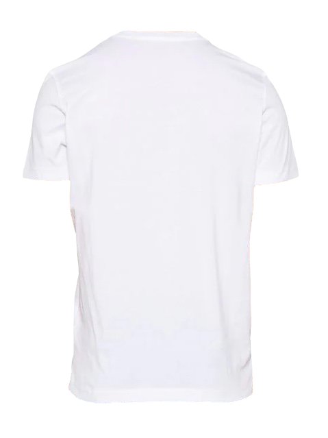 Plain white slim-fit style DIESEL T-DIEGOR-K74 t-shirt displayed from behind on a white background.