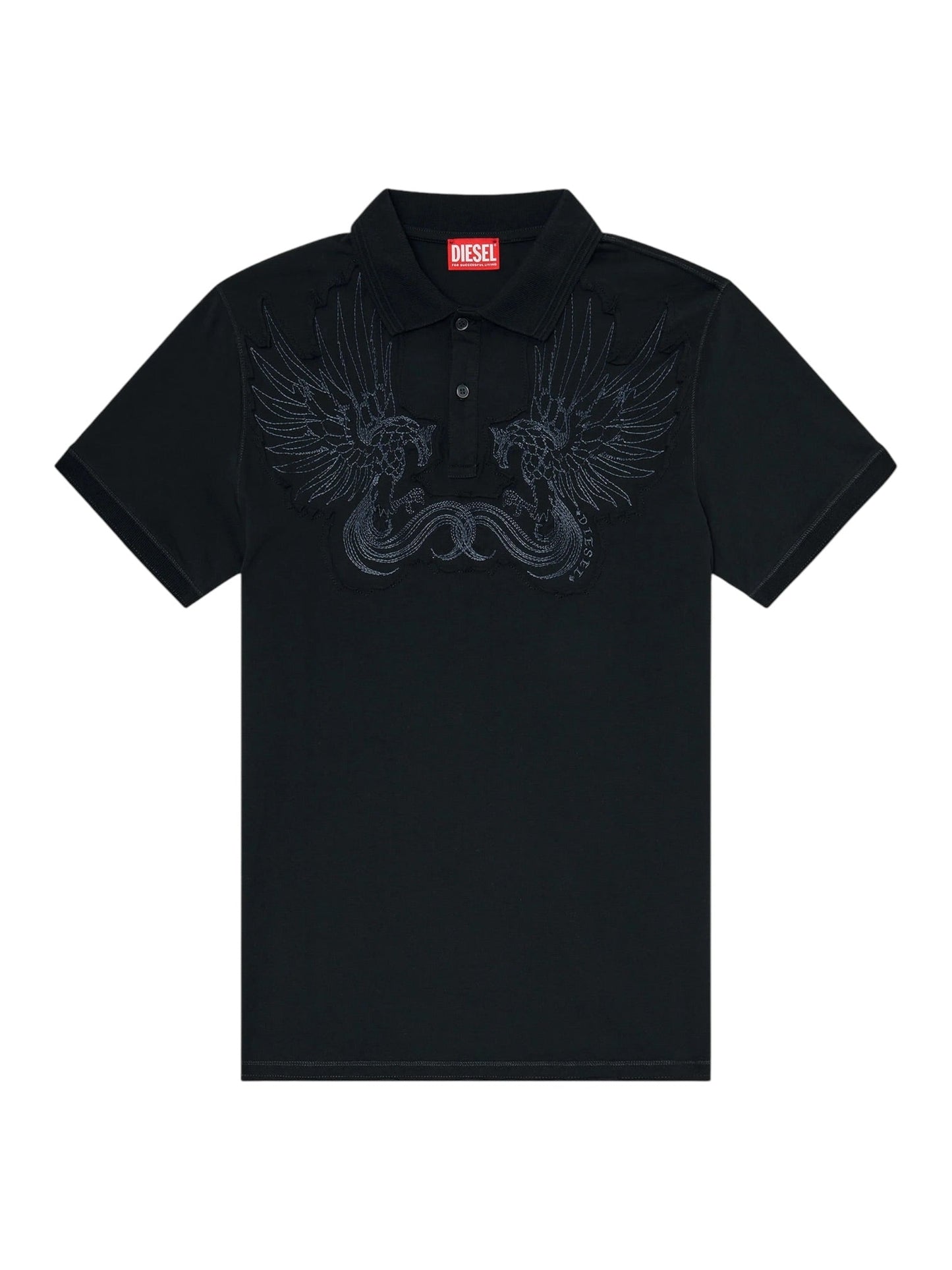 Diesel T Phen Polo Shirt Off Black