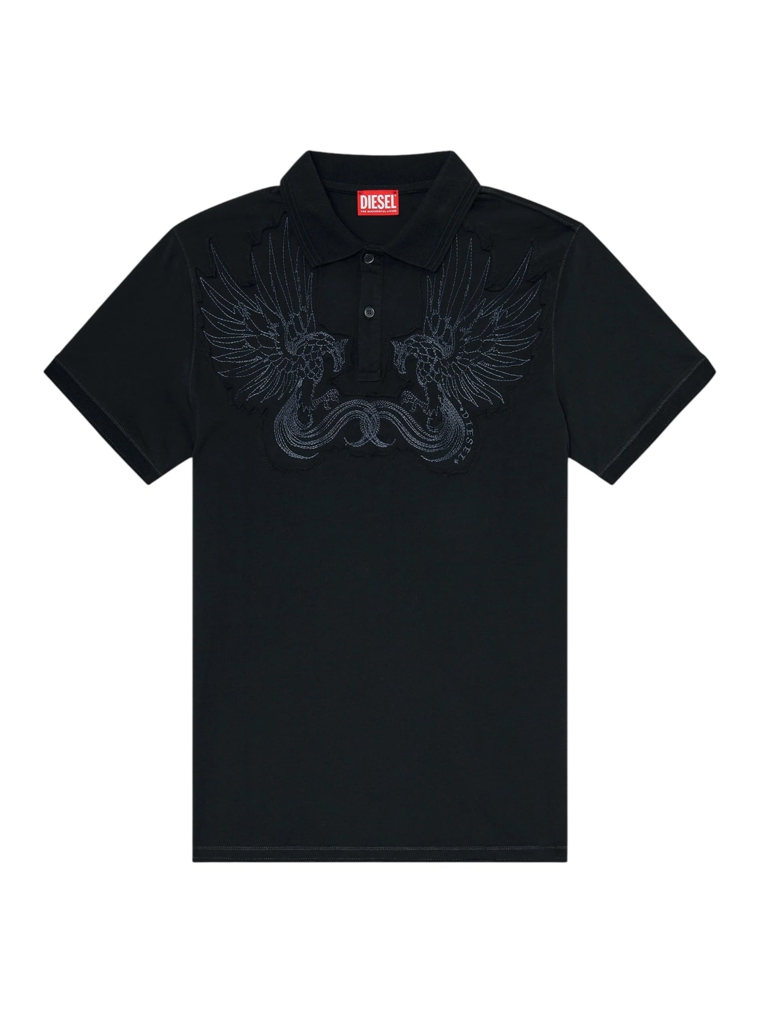Diesel T Phen Polo Shirt Off Black