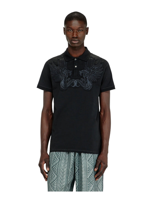 Diesel T Phen Polo Shirt Off Black