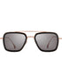 The DITA Flight 006 7806-E-52 sunglasses feature a square shape, dark anti-reflective lenses, a gold metal frame, titanium temples, and a double bridge design.