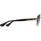 Side view of DITA Grand-Evo One DTS138-A-01 eyeglasses in black and gold with rectangular frames, gradient lenses, and premium materials on the temples and hinges.