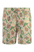 Patterned mid-length cut swim shorts with DROLE DE MONSIEUR D-BS141-PL136 LE SHORT PLAGE JEU DE CARTES GN print design.
