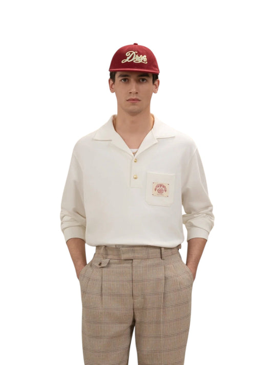 Drôle de Monsieur K-PL166-CO264-OW Polo D Miroir Shell White