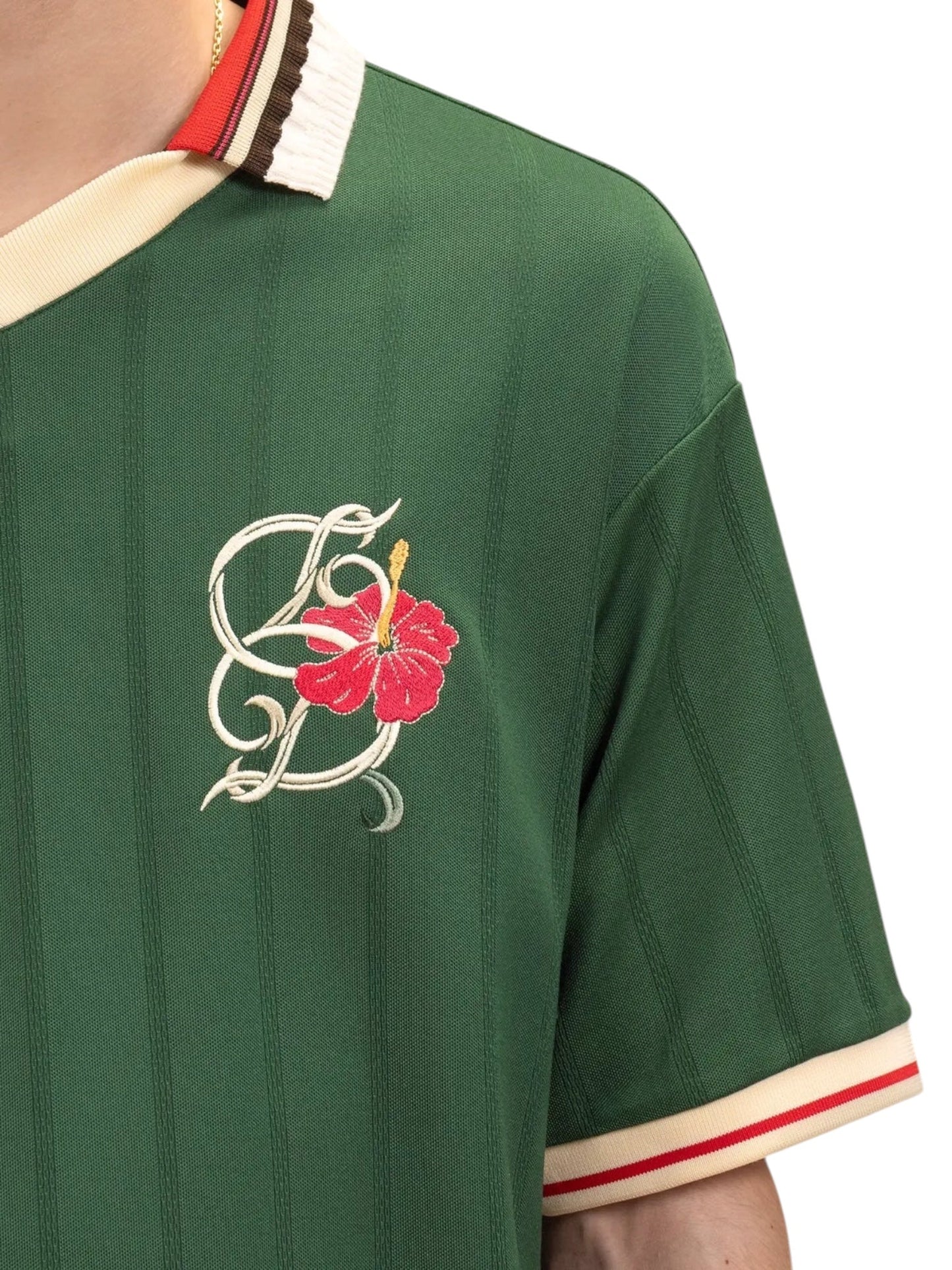 Drôle de Monsieur K-PL171-PL160-DGN Polo D Hibiscus Green