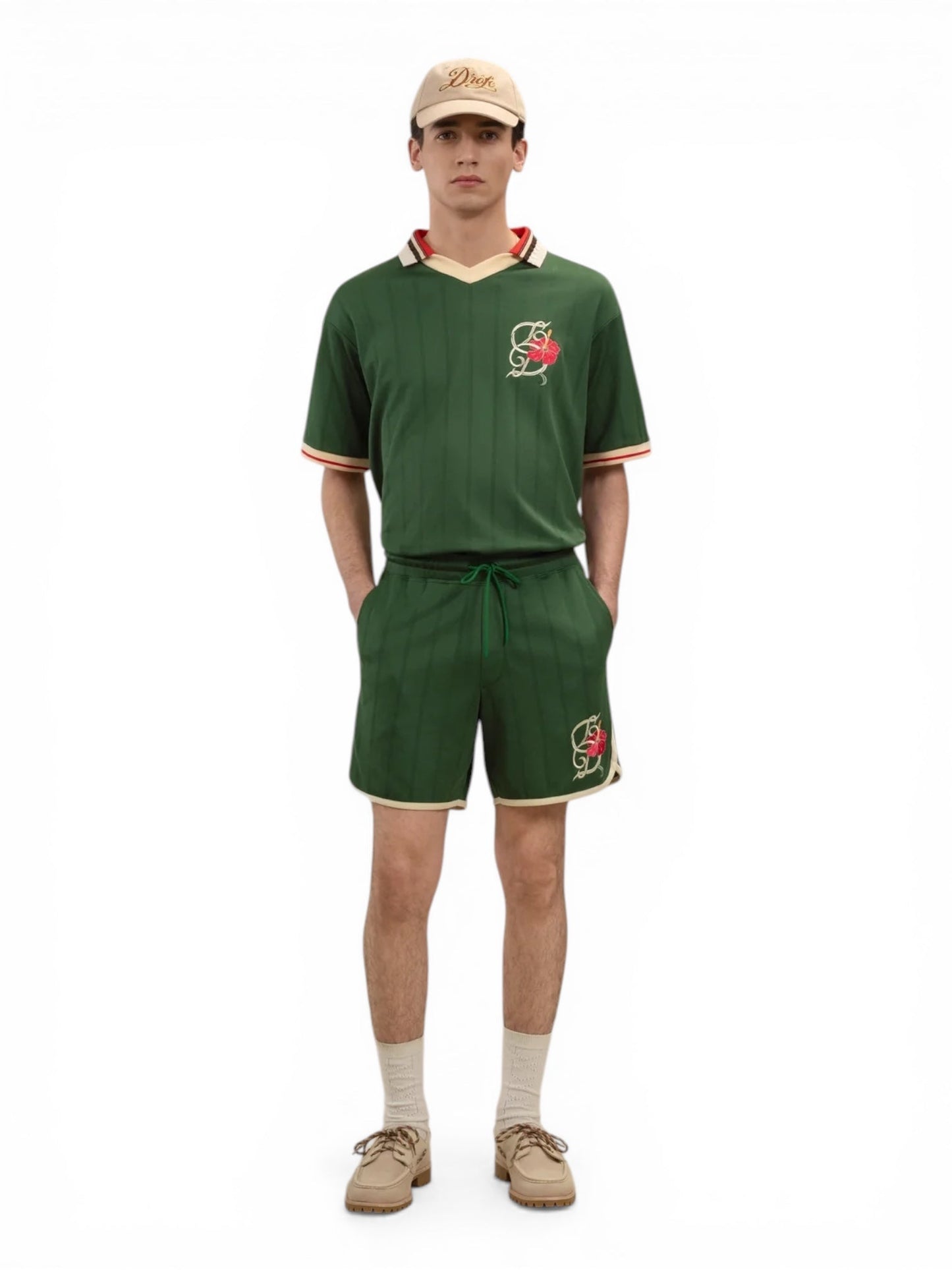 Drôle de Monsieur K-PL171-PL160-DGN Polo D Hibiscus Green