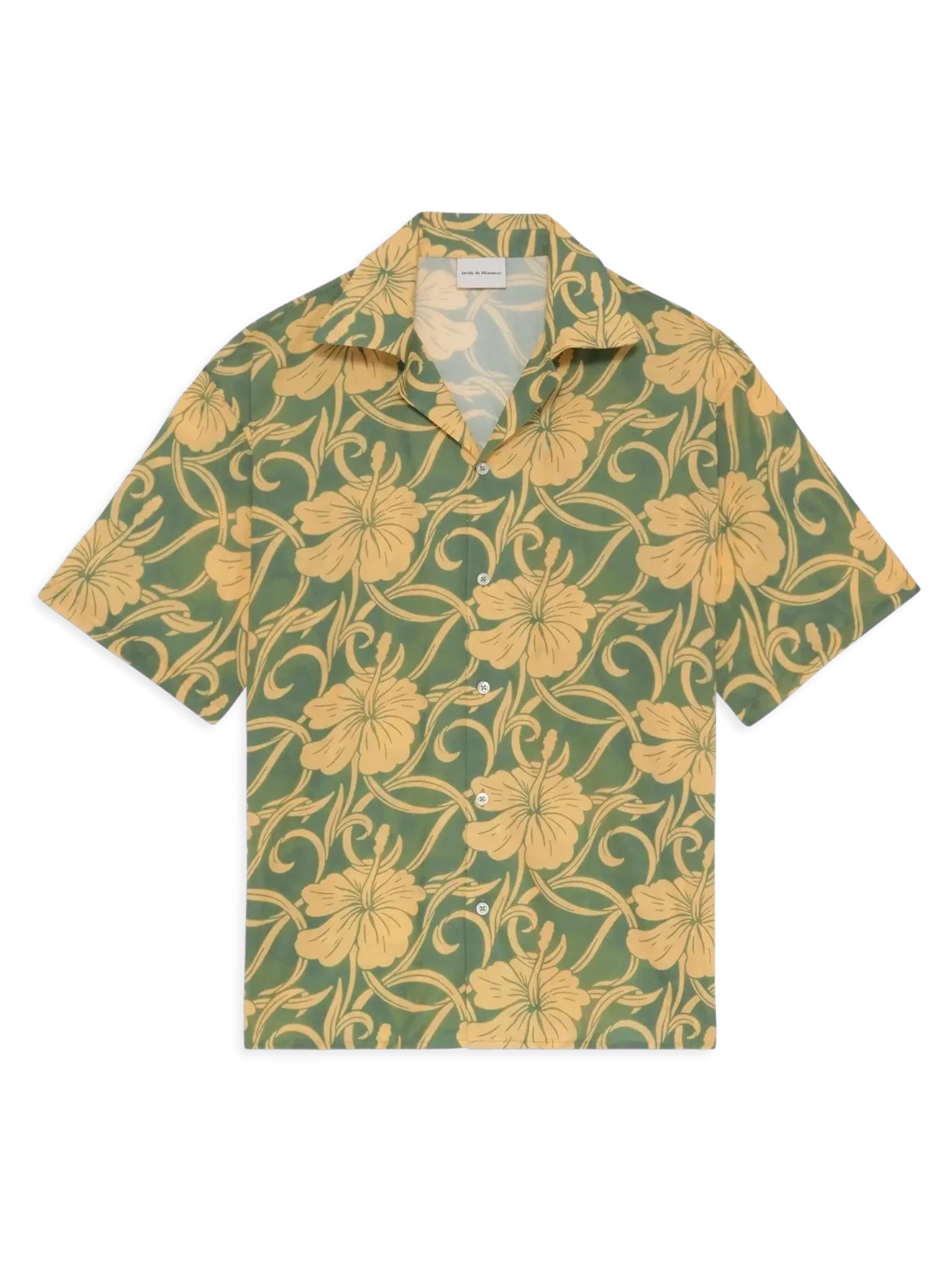 Drôle de Monsieur K-SH228-CO2-88-GN Chemise Hibiscus Green GREEN M