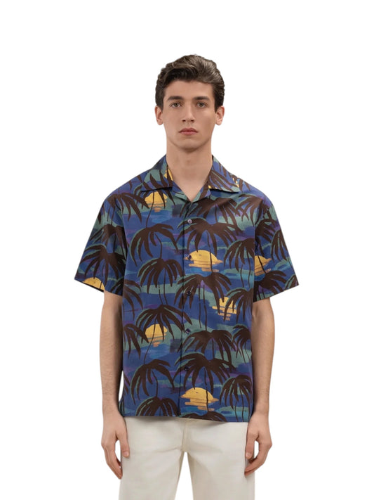 Drôle de Monsieur K-SH228-CO280-NY Chemise Palm Navy