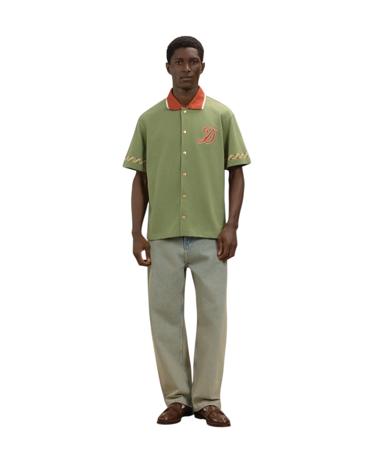 Drôle de Monsieur K-SH251-CO264-WG Chemise Sport Green