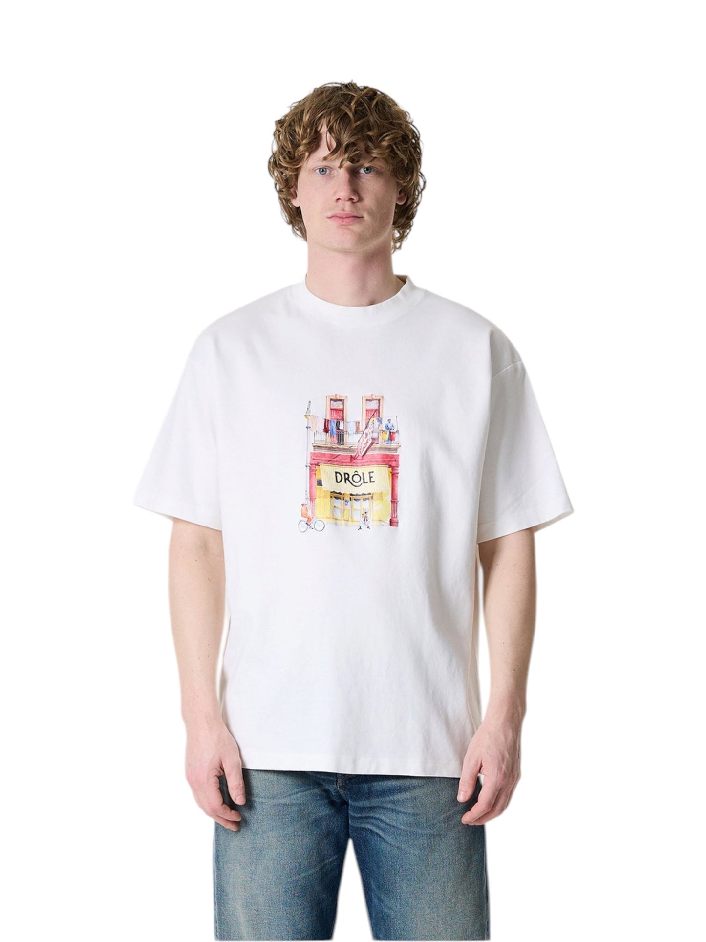 Drôle de Monsieur K-TS307-CO002-OW T-shirt Café White
