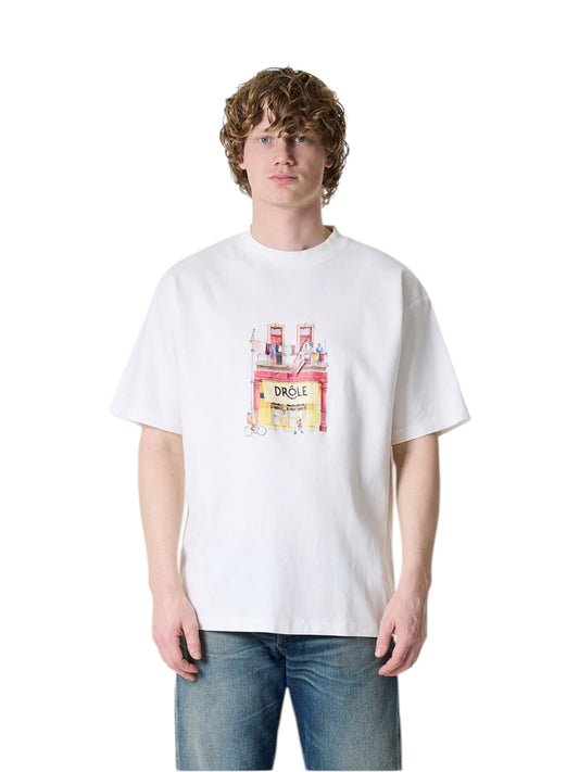 Drôle de Monsieur K-TS307-CO002-OW T-shirt Café White