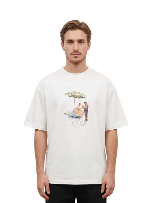 Drôle de Monsieur K-TS310-CO002-OW T-shirt Fleuriste White