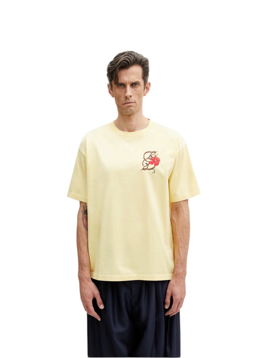 Drôle de Monsieur K-TS316-CO248-LYL T-Shirt D Hibiscu Yellow