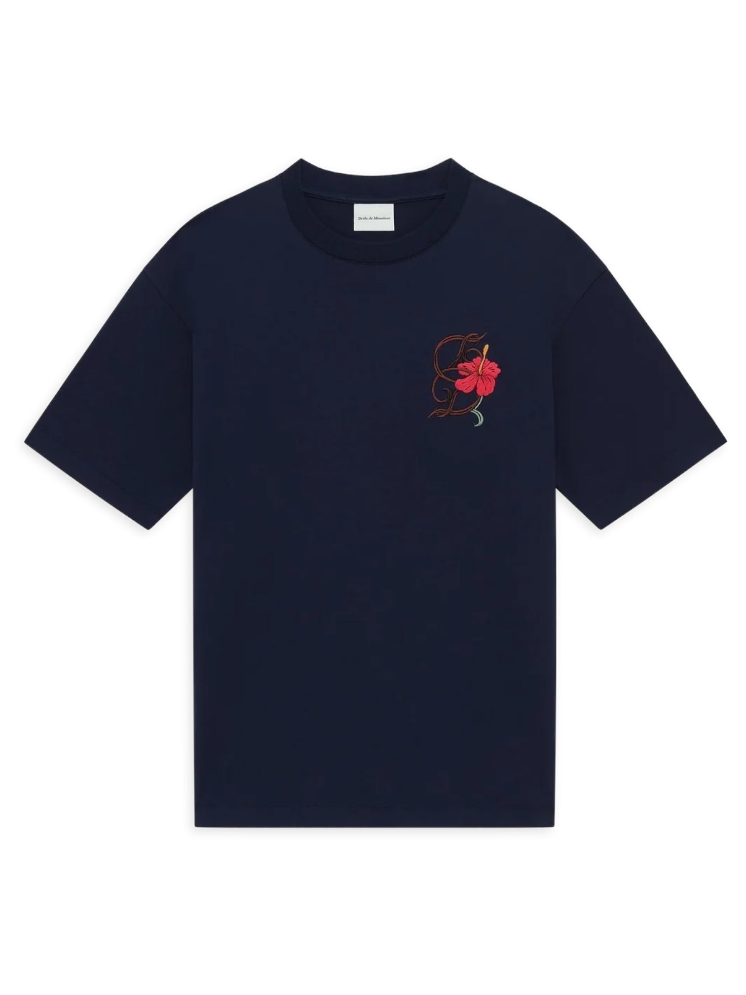 Drôle de Monsieur K-TS316-CO248-NY T-Shirt D Hibiscus Navy