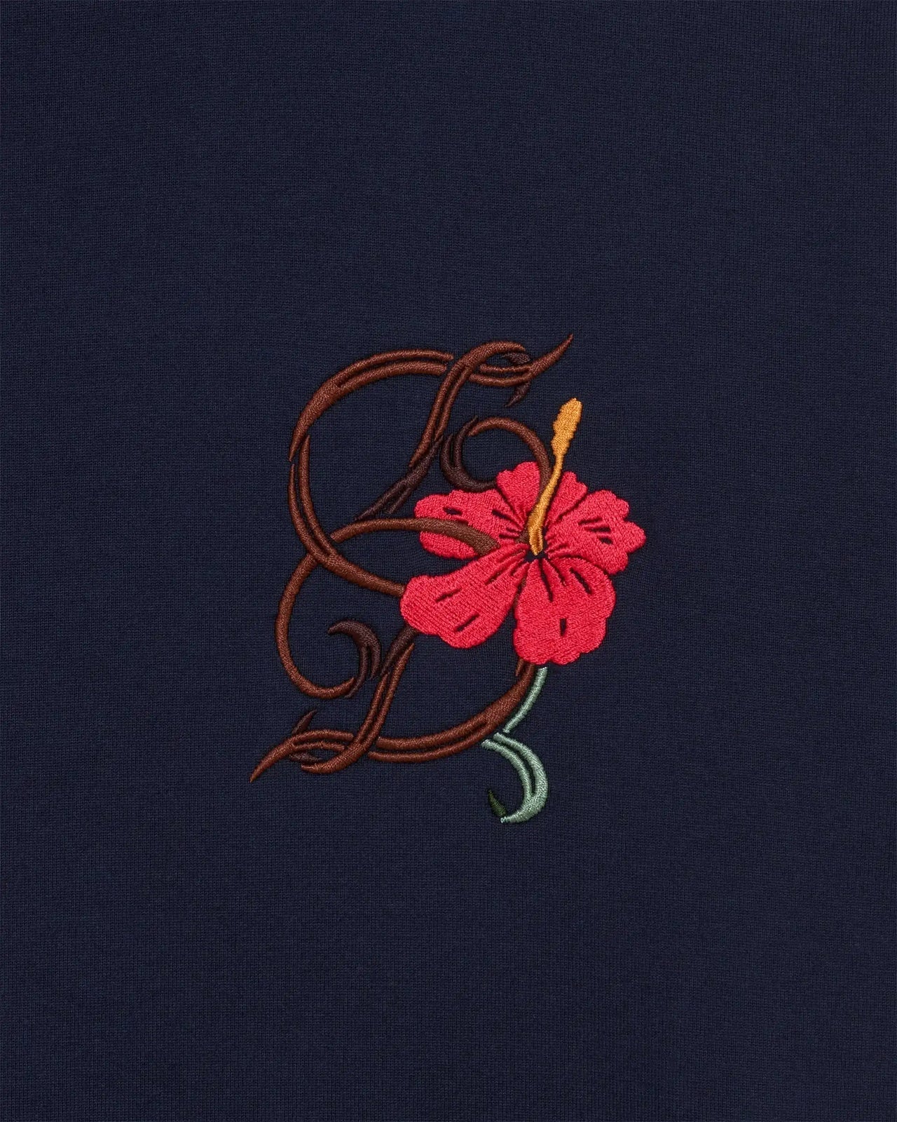 Drôle de Monsieur K-TS316-CO248-NY T-Shirt D Hibiscus Navy