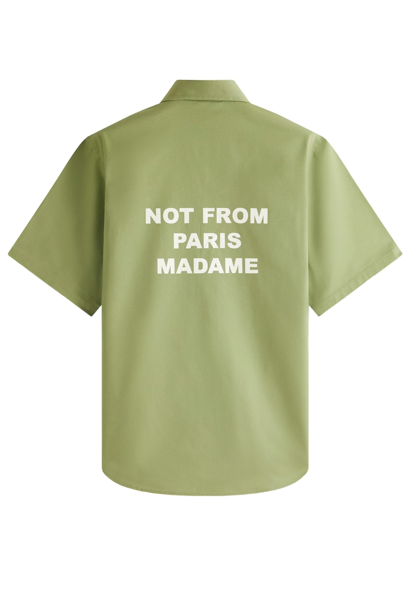 Drôle De Monsieur logo-embroidered cotton shirt - Neutrals