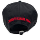 Discover the Dsquared2 BCM0847 cap in black cotton gabardine. It features red "BORN IN CANADA 1964" embroidery on the back, an adjustable strap with a metal clasp, and subtle distressed detailing for a modern touch.