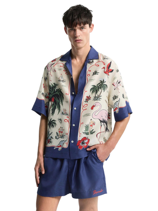 Dsquared2 S71DM0835 Aloha Shirt Multicolor