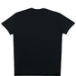 Image of a plain black DSQUARED2 S71GD1452 Cool Fit Tee laid flat on a white background. The t-shirt is seen from the back, showcasing its simple design and 100% cotton fabric, epitomizing men's stylish clothing.