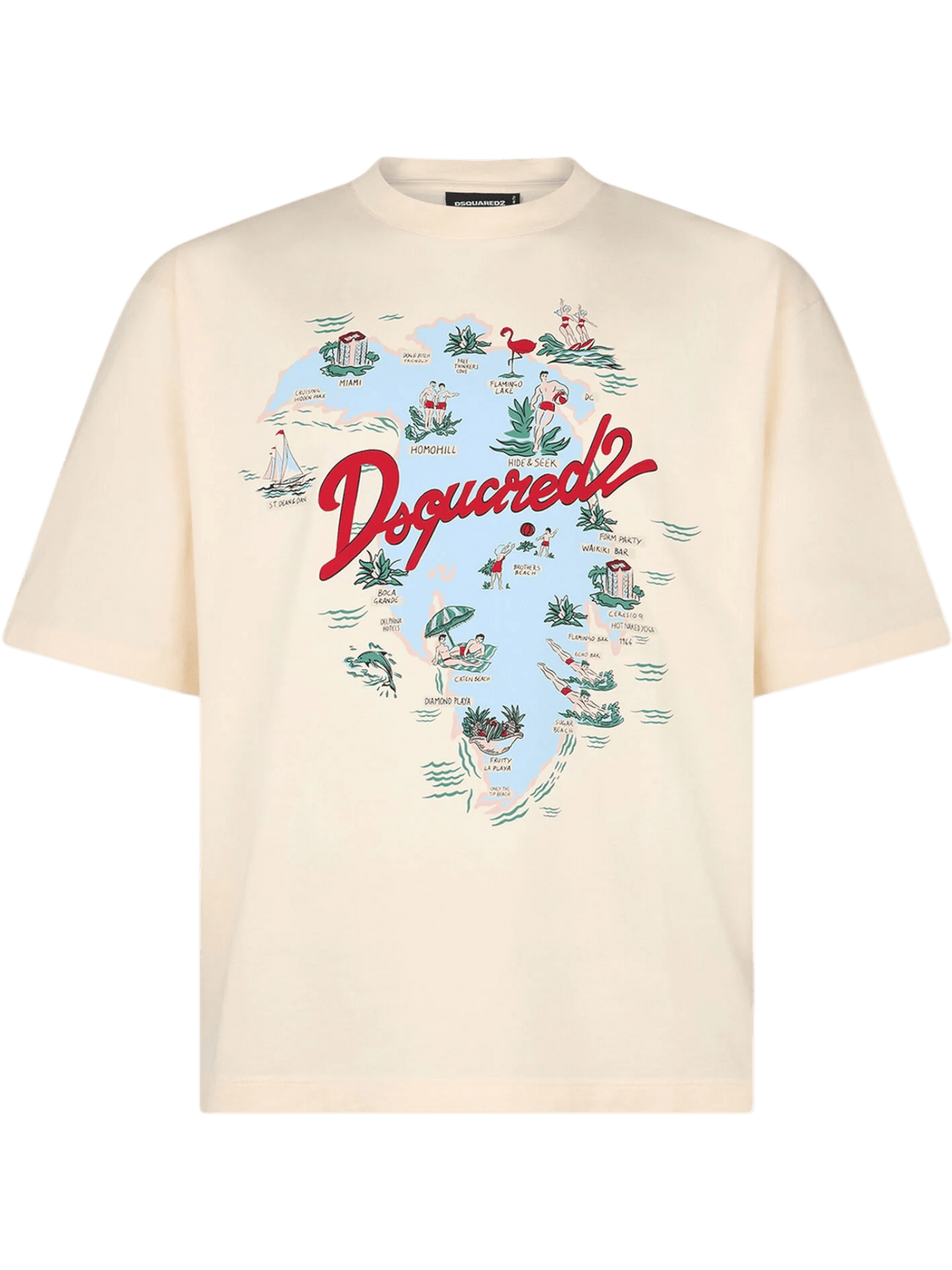 Dsquared2 S71GD1643 Loose Fit Tee Beige
