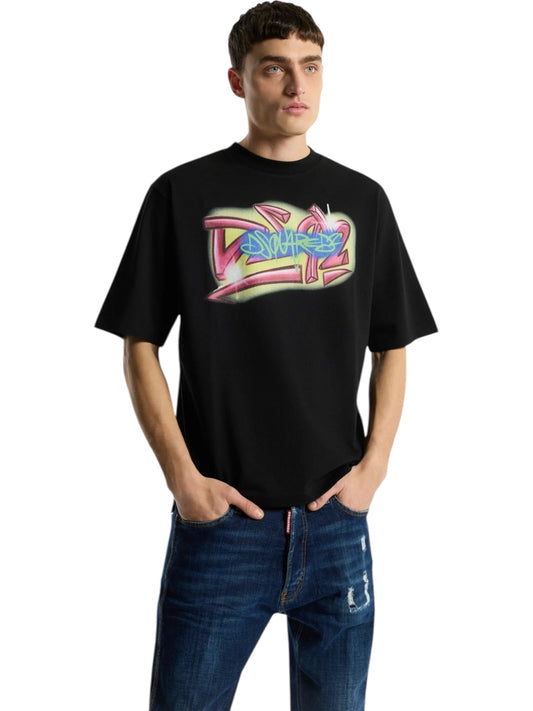 Dsquared2 S71GD1652 Loose Fit Tee Black