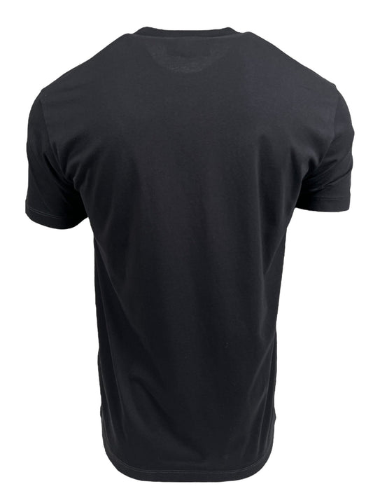 Rear view of a DSQUARED2 S74GD1307 Cool Fit tee black displayed on a mannequin with a white background.