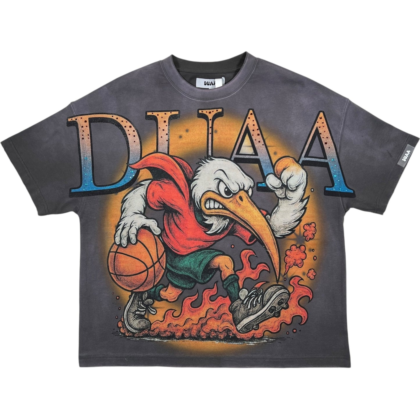 Duaa Bird Tee Shirt Orange