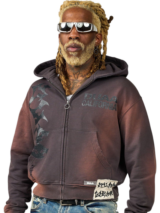 Duaa Cave Stone Hoodie Burnt