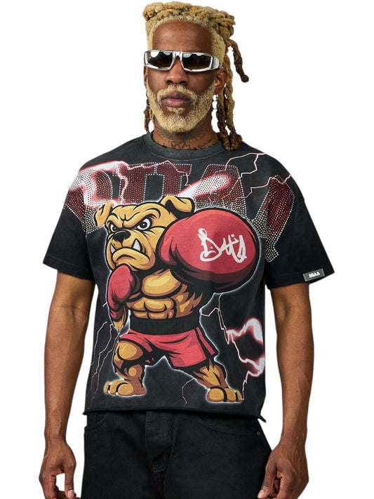 Duaa Champ Tee Shirt Dog Black