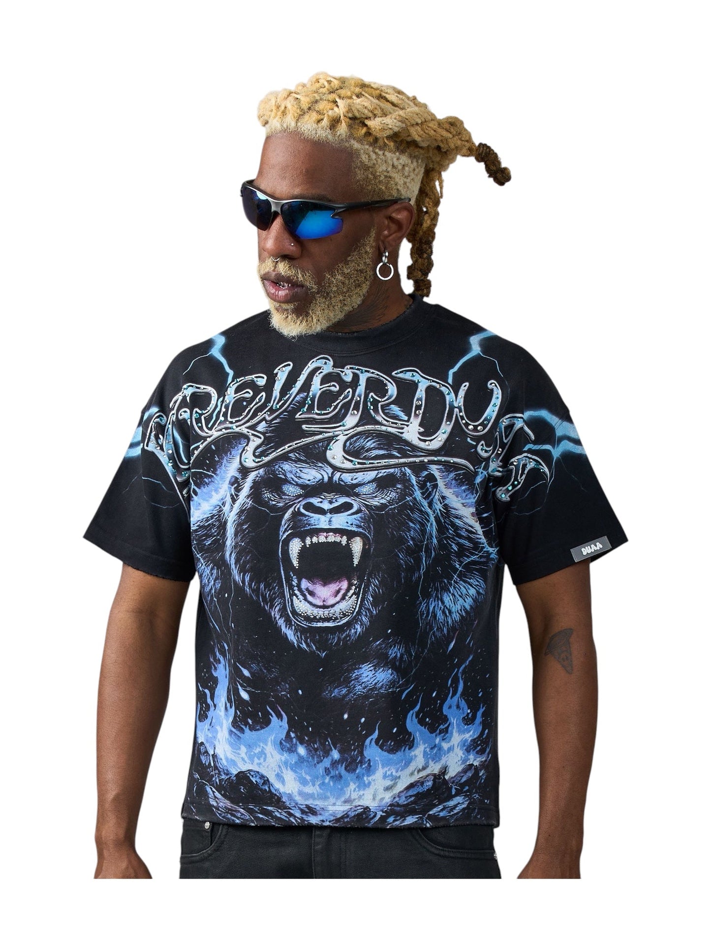 Duaa Electric Tee Black