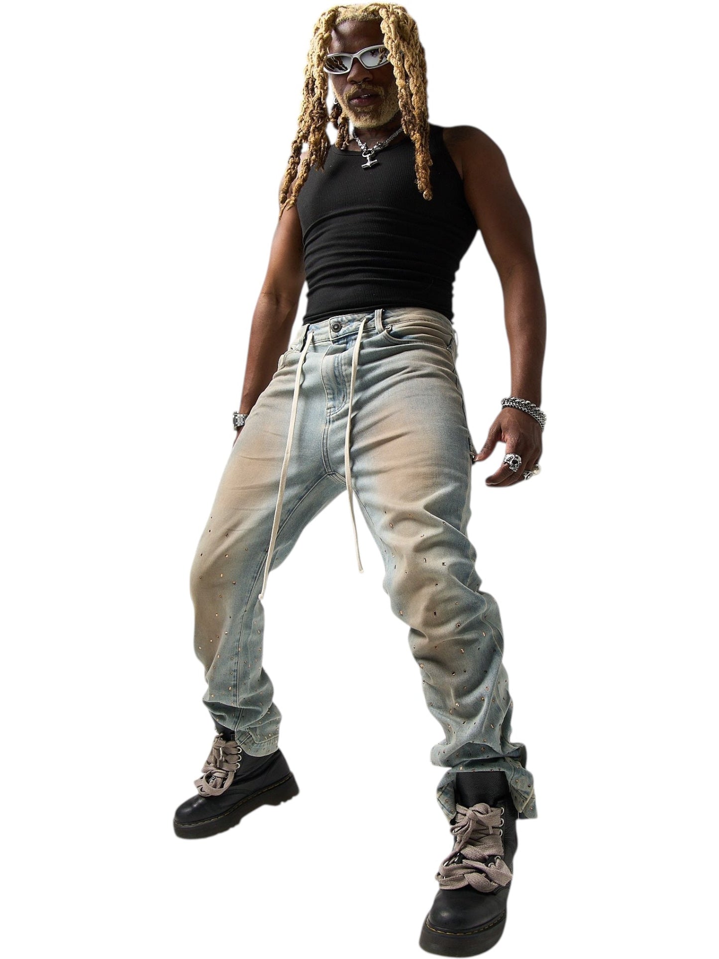 Duaa Favored Blue Denim