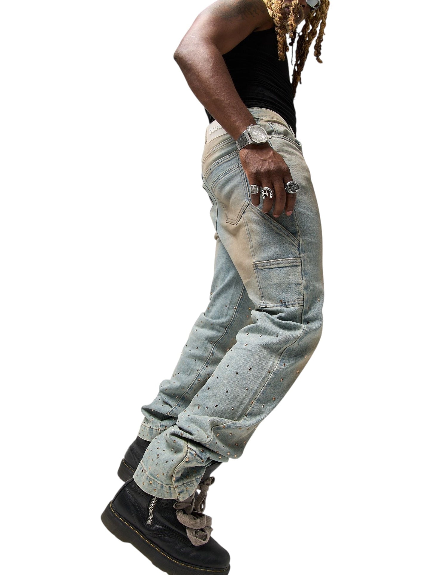 Duaa Favored Blue Denim