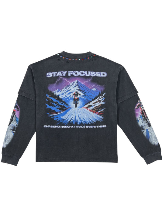 Duaa Focused Ls Tee Shirt Black