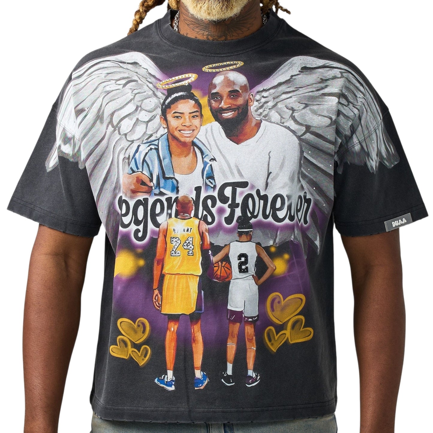 Duaa Forever Tee Shirt Black/Gold