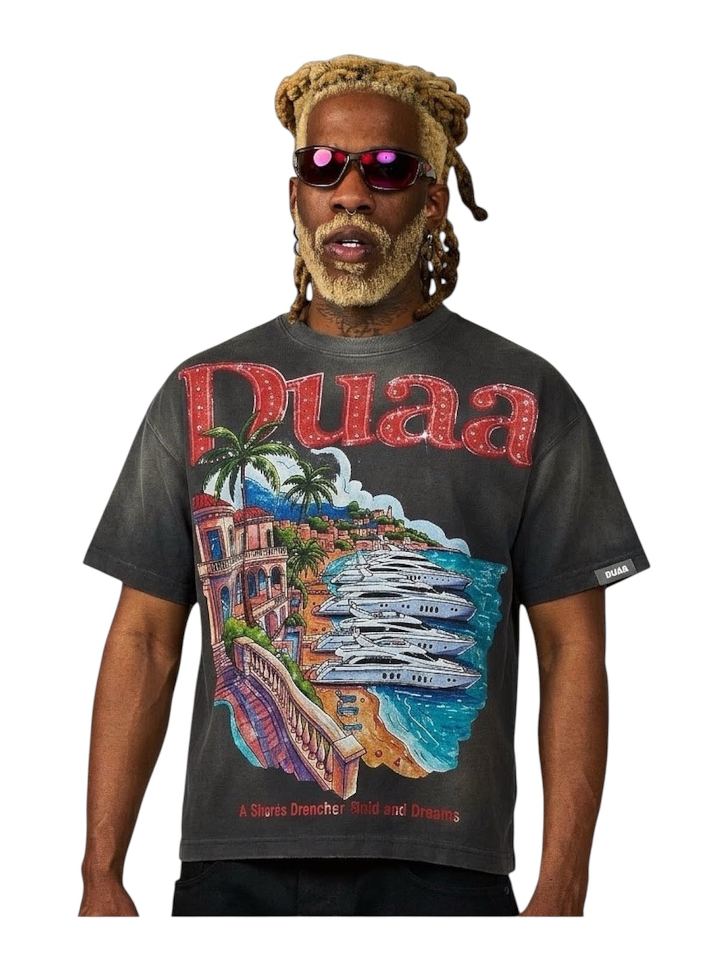 Duaa Shoreline Tee Shirt Black