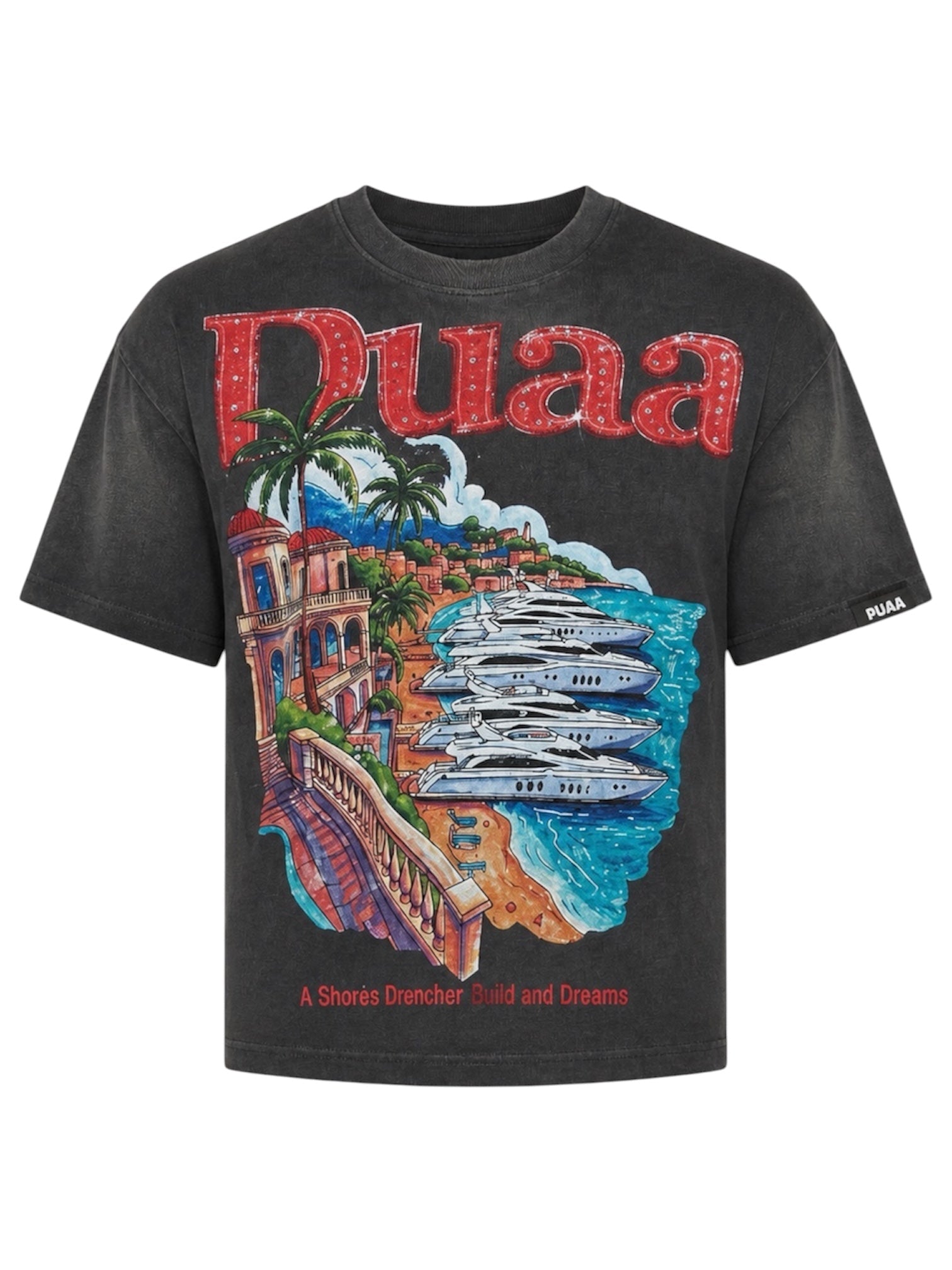 Duaa Shoreline Tee Shirt Black
