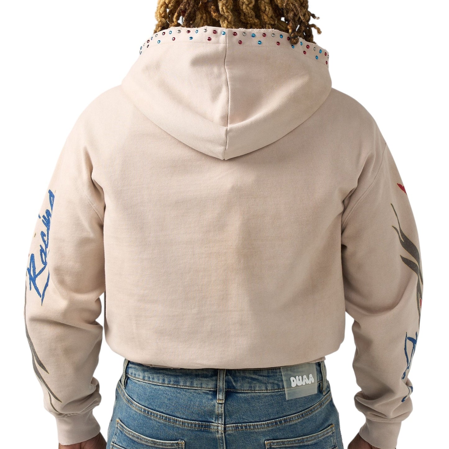 Duaa Velocity Washed Hoodie Beige