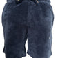 Family First JOSS2504 Jogger Short Track Dark Blue shorts by FAMILY FIRST, ideal for jogging with an elastic waistband and black drawstring, showcased on a white background.