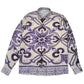 The Family First SHS2504 Shirt Amalfi Multicolor by FAMILY FIRST has a long-sleeved design with a purple and white floral pattern and button closure, made from lightweight ramie for comfort.