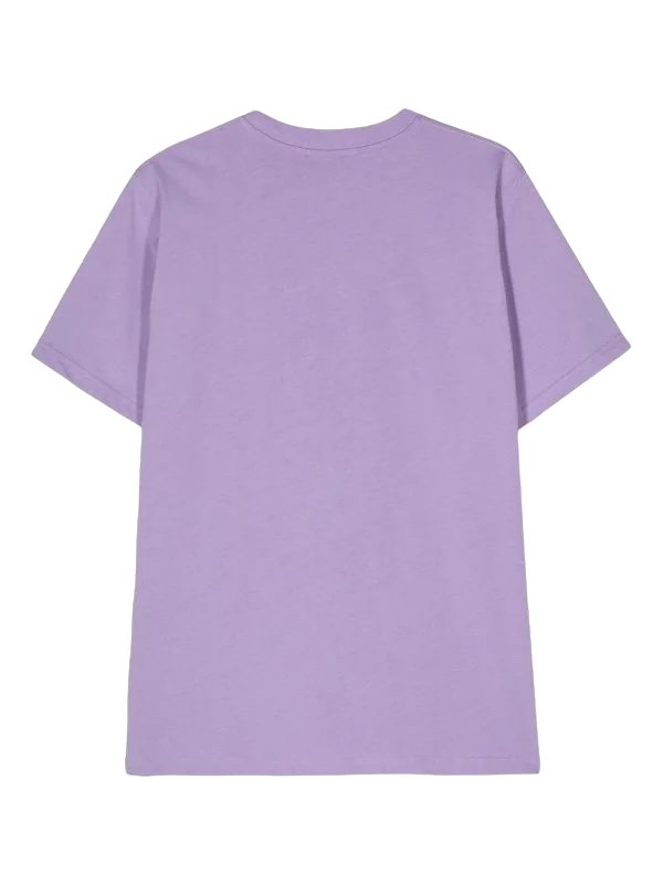 The Family First TS2407 T-Shirt in Swan Violet, made from premium cotton, is displayed from the back against a white background.