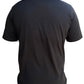 A person wearing a Family First TS2416 T-Shirt College Black, crafted from 100% cotton, seen from the back.