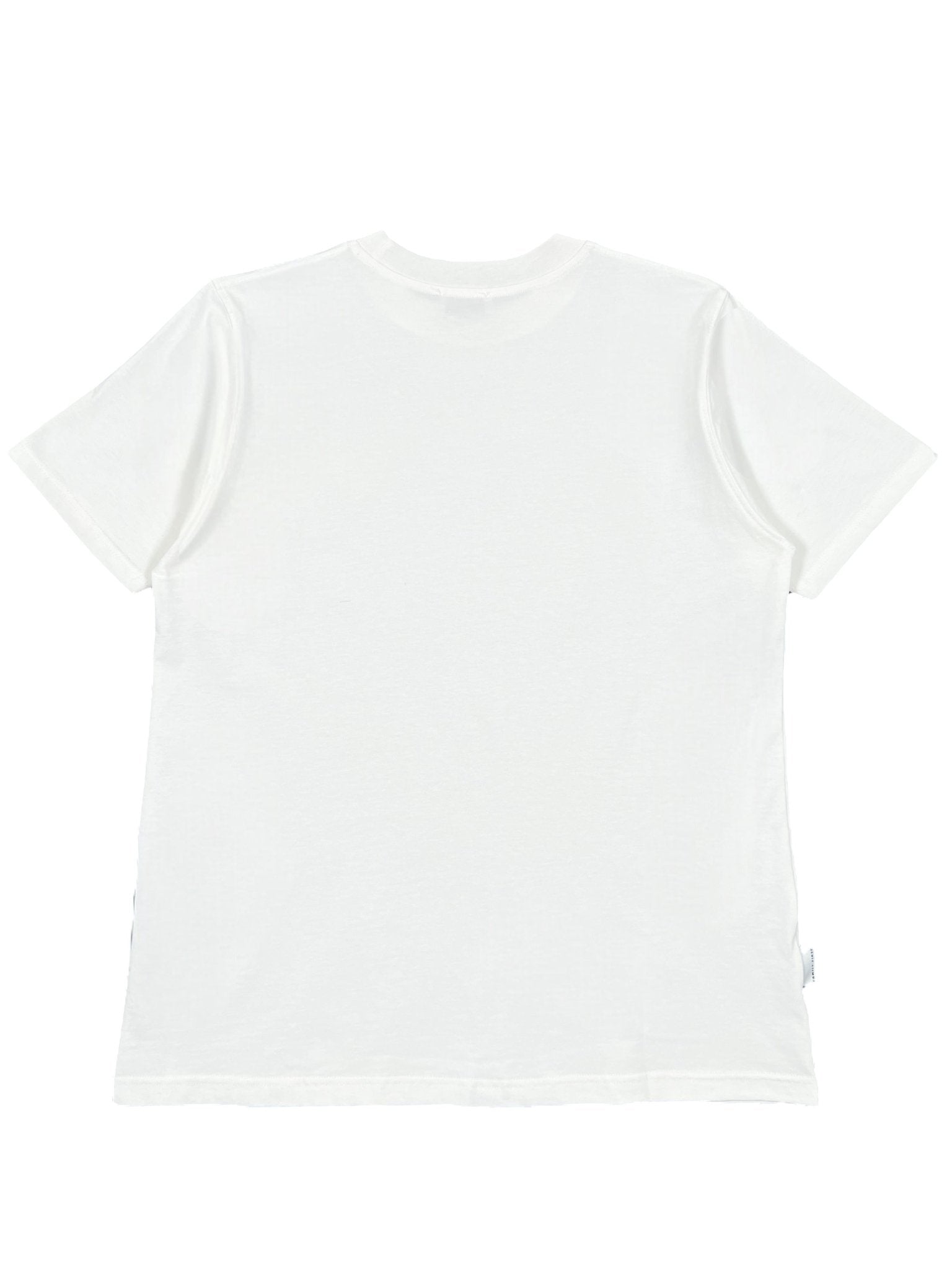 The Family First TS2504 T-shirt, "Heart Tone White," is displayed flat against a white background, showing the back view with a minimalist and classic look, free of logos or designs.