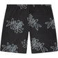 The Filling Pieces Chrome Swimshorts Black by FILLING PIECES feature a chrome flower print, white outlined designs, elastic waistband, single back pocket, and fast-dry effect—ideal for stylish swimwear.
